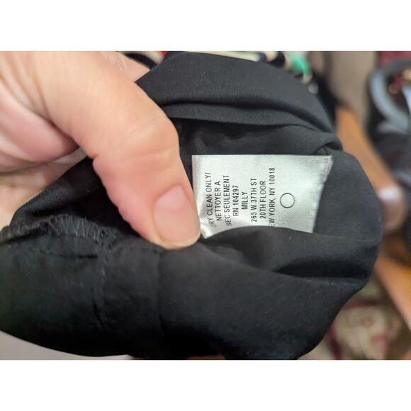 Original Milly of New York short sleeve silk dress w/geometric mod color print - Picture 6 of 12